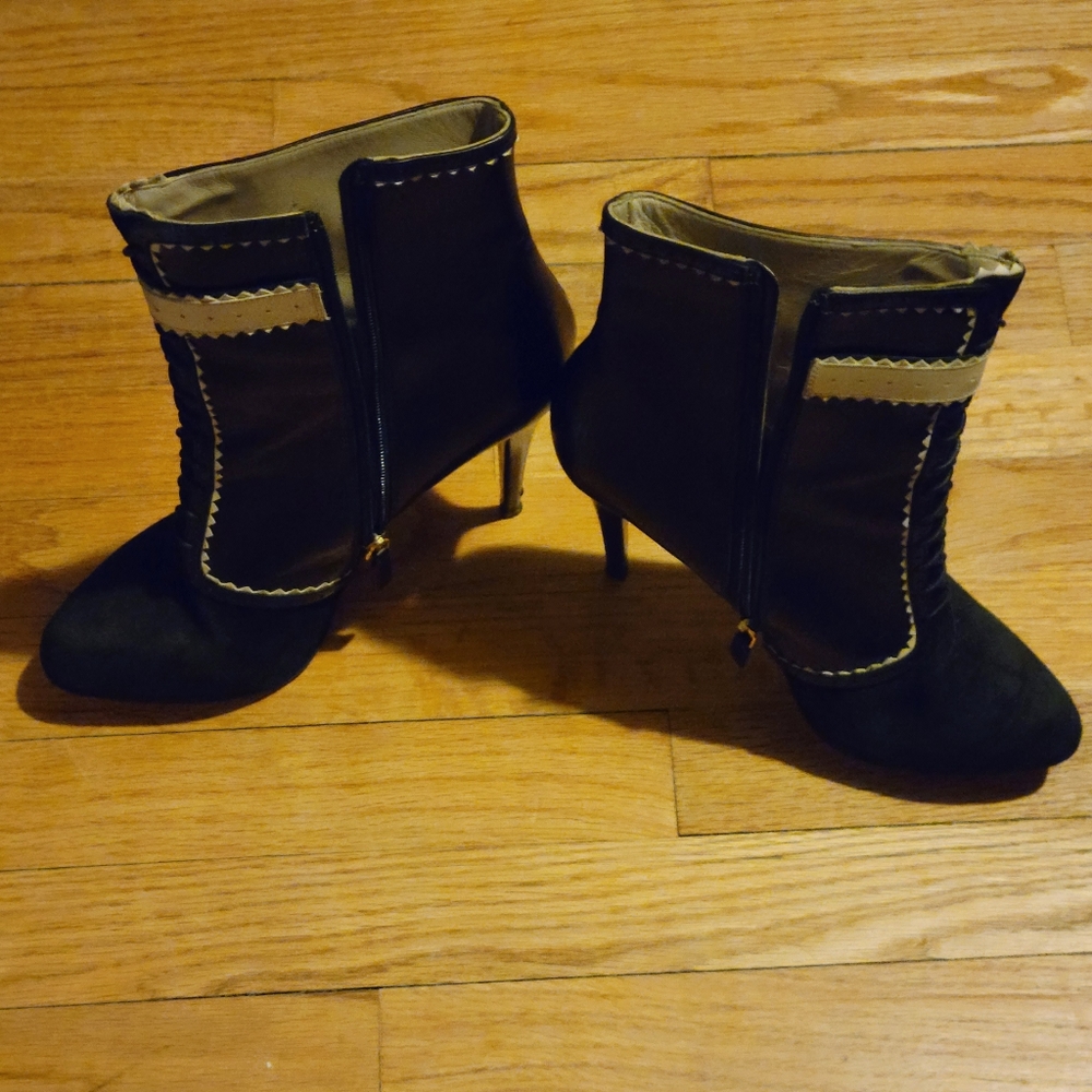 Alexis Leather and Suede lace up boots